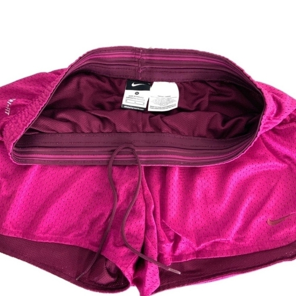 NIKE Dri-Fit Running Athletic Gym Workout Shorts Magenta Pink Women's Medium M - Picture 3 of 6
